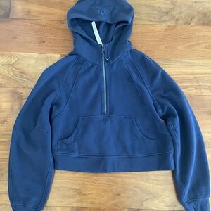 Lululemon Dark Blue/Navy Scuba Half Zip Hooded Sweatshirt XS/S